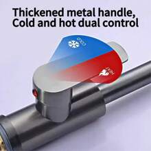 1pc Copper Core Cast, Metal Thickened Handle Kitchen Faucet, 360° Rotation, Cold & Hot One-Touch Dual Control, Anti-Splash Stainless Steel Kitchen Sink Faucet - Multicolor - View 5