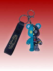 1-2pcs Cartoon Mechanical Teddy Bear Keychain, Car Key Chain, Home/Office Key, Anti-Lost Chain, Cute Bear Pendant, Mom Keyring, Bag Accessory, Backpack Lanyard, Delicate Decorative Key Chain - Multicolor - View 14