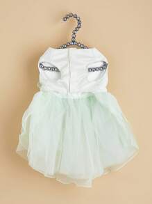 1 件宠物猫狗薄纱连衣裙，婚礼派对拍照服装 - 彩色 - 查看 8