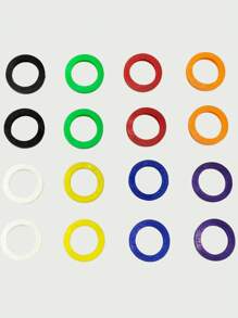 10/32Pcs Multicolor Silicone Key Covers - Elastic Hollow Key Protectors With Soft Rubber Caps & Keyring Case, Random Color For Enhanced Grip