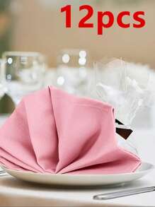 6/12/280pcs Minimalist Solid Color Cloth Napkins, Washable And Reusable For Restaurant, Party, Banquet, Dining Table