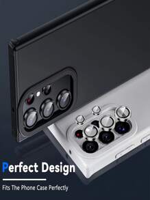 1set Back Matel Lens Protective Ring Compatible With Samsung Galaxy S25 Ultra 5G Metal 9D Camera Glass