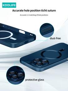 1 Pezzo Custodia in silicone morbido con ricarica senza fili magnetica MagSafe, ultra sottile con finitura opaca, rivestimento metallico antiscivolo e protezione per lobiettivo, con pulsanti monoblocco, compatibile con iPhone 11/12/12Pro/12ProMax/13/13Pro/13ProMax/14/14Plus/14Pro/14ProMax/15/15Pro/15Plus/15ProMax/16/16Pro/16Plus/16ProMax
