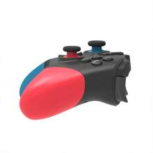 Controlador inalámbrico TOPWOLF Pro Gamepad con doble vibración, compatible con Switch/Lite/Oled/PC/Android/iOS/Steam, función de despertar, función de ráfaga de tres velocidades ajustables, giroscopio de seis ejes - Azul + rojo (cuerpo principal negro) - Ver 6