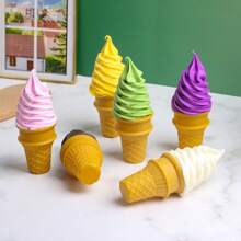 1/2pcs Random Realistic Fake Ice Cream Cone Model, Commercial Sundae Display, Showcase Decoration, Photography Prop - Multicolor - View 6