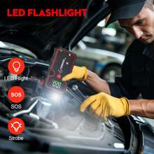 FNNEMGE Arrancador de Coches, 4000A 21800mAh Arrancador Batería Coche(para Todo Vehículo 8,0L de Gasolina o 6,5L de Diesel),Booster Bateria, con Puerto de Salida USB, Luz LED, Pantalla Grande HD. - Arrancador auxiliar Q9C-4000A - Ver 5