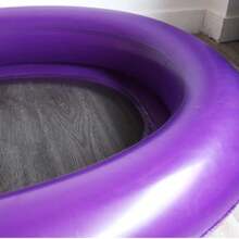 1/2pcs Eggplant Float Row Large Swimming Ring With Net Recliner Folding Internet Celebrity Photography Props Pool Float, Beach Essentials, Beach Accessories - Eggplant - View 11