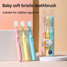 3pcs Kids Candy Color Cute Cartoon Soft Bristle Toothbrush, For 2-6 Years Old Children, Ultra Soft For Cleaning Teeth Gently - Color Mixing - View 6