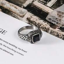 1pc Fade-Resistant Fashion Punk Hip Hop European & American Retro Style Unisex Stainless Steel Ring Accessories, Elegant & Fierce, Suitable For Men And Women - SA721 - View 17