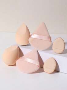 6 Stück farbenfrohe, weiche, zum Berühren, Trocken- und Nassgebrauch Make-up Schwämme, Make-up Dreiecks-Puff, Mini Make-up Schwämme für Konturierung, Augen- und Eckenbereiche