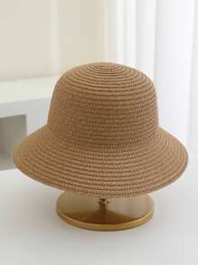 2pcs/Set Kids Everyday Versatile Straw Hat + Bag Combo, Perfect For Summer Outdoor Sun Protection, Beach Vacation