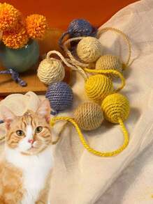 2pcs Fun Sword Sisal Ball Cat Toys, For Pet Cats To Play, Scratch, Bite And Reduce Anxiety - Multicolor - View 12