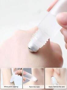 5 件 10ml 香水滚珠瓶，精油滚珠瓶，带钢滚珠的迷你瓶，旅行必需品 - 彩色 - 查看 5