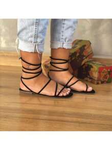 ZZ Women's Flat Sandal - 黑色 - 查看 2