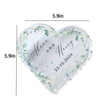 个性化心形结婚纪念牌匾礼品,周年纪念礼物,情侣订婚礼物,日期纪念礼品,订婚纪念牌匾礼品,生日及毕业纪念礼品。多功能、防霉、装饰性强、精致、时尚、高品质、可爱、现代、色彩丰富、可定制、独一无二、个性化,送给他的理想礼物,送给她的理想礼物,永恒的爱 - 多色 - 查看 5