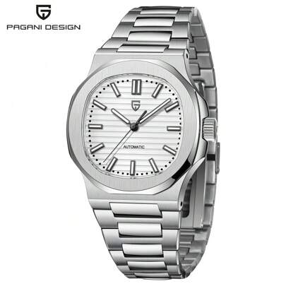 PAGANI DESIGN 2025 New Automatic Mechanical Men Watch Classic Sports Elegant Stainless Steel Waterproof Blue Green White Watch For Men PD-1728