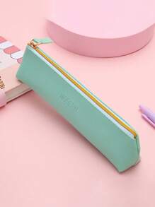 1pc Portable Minimalist Pencil Case, Waterproof PU Leather Stationery Pouch, Elegant Design, Convenient To Carry And Store, Suitable For School, Office And Travel, Can Be Used As School Supplies And Backpack - Multicolor - View 10