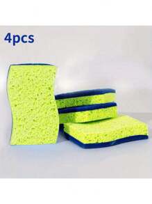 12/6/4pcs Non-Scratch Scrub Sponges,Sponges For Cleaning Kitchen,Bathroom, And Household, Non-Scratch Sponges Safe For Non-Stick Cookware,12 Scrubbing Sponges