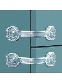 2个长锁抽屉锁，适用于儿童、婴儿安全柜、冰箱门、橱柜等。 - 查看 2