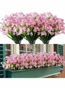 1/4 piezas, Flor artificial de narciso, decoración exterior de flores de simulación, adecuada para bodas, interiores y exteriores, jardín, oficina, decoración de escritorio con jarrones, flores artificiales