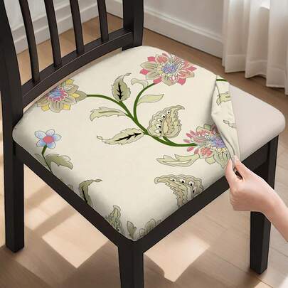 1/4/6 chiếc Vỏ bọc ghế co giãn, Vỏ bọc ghế ăn đa năng, Vỏ đệm chống trầy xước đàn hồi có thể tháo rời và giặt được cho nhà bếp, phòng ăn, văn phòng