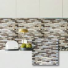 5/10 piezas de azulejos adhesivos de 12"X12" fáciles de limpiar para pared y ducha - Azulejos flexibles autoadhesivos de gel suave 3D impermeables para cocina, baño, decoración del hogar y decoración festiva