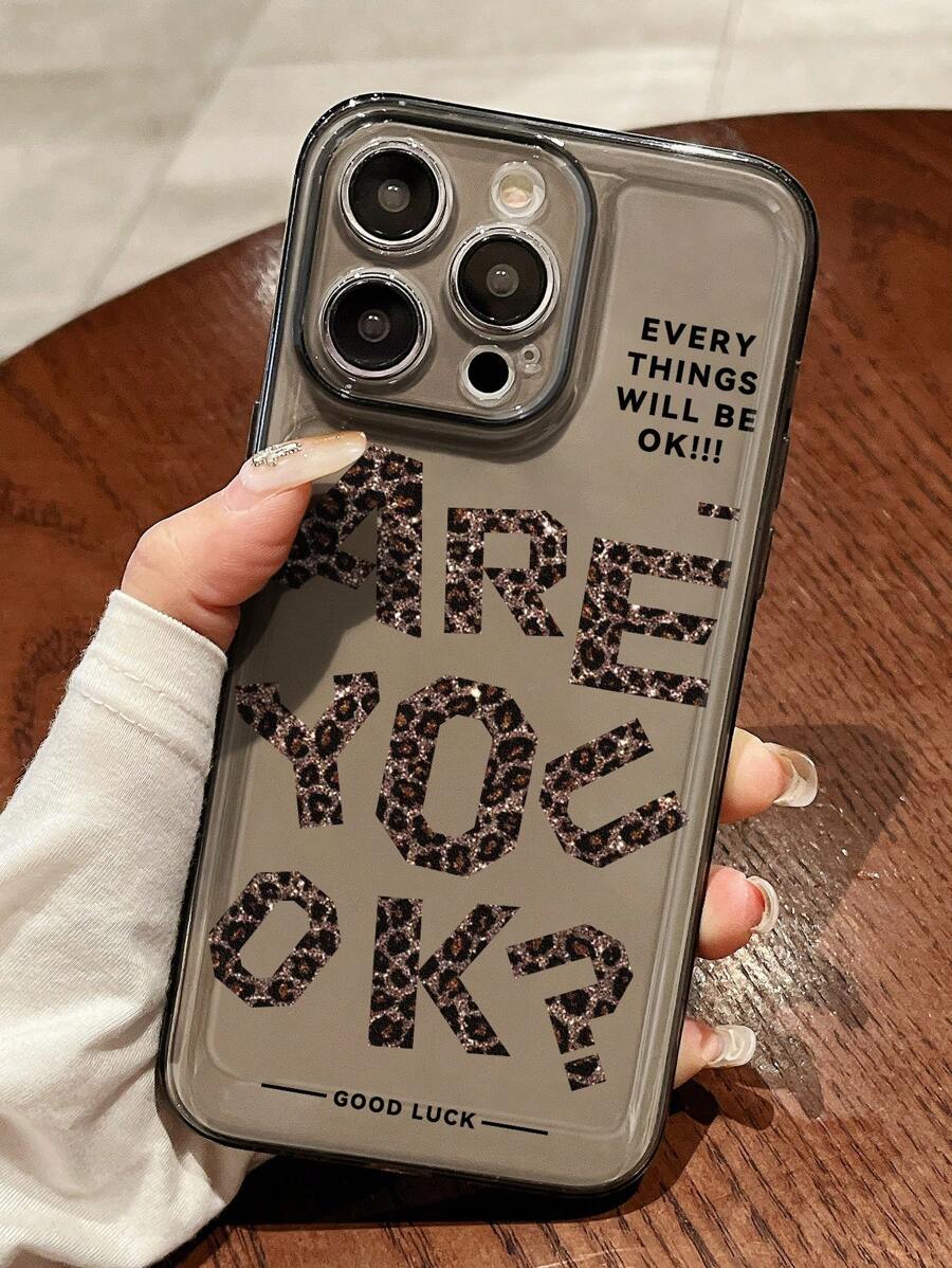 1 件豹纹英文字母图案 TPU 透明黑色软手机壳适用于 iPhone 16/11/12/13/14/15/15Pro/15Plus/15ProMax/7Plus/8Plus/X/Xs/Max/Xr/12Pro/13Pro/14Pro/11ProMax/12ProMax/13ProMax/14ProMax/14Plus/7/8/16Pro/16Plus/16ProMax - 無色 - 查看 1