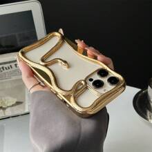 New Fashionable Gold Plated 3D Creative Hollow Snake Design Sturdy Anti-Drop Protective Case Compatible With Iphone 16 ProMax Waterproof Shockproof Scratch Resistant