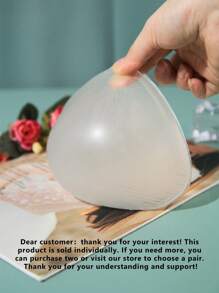 ANGDIE 1pc Silicone Flesh Colored Triangle Breast Prosthesis, Heat-Resistant Suitable For Swimming & Spa, Artificial Silicone Breast Form, Unisex Post Mastectomy Silicone Breast Pad, Single Pack - Clear - View 5