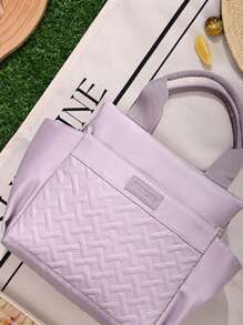 Fashionable Large Capacity Insulated Lunch Bag, Office Worker Portable Lunch Box Bag, Students Picnic Food Container Tote
