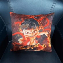 2025 New Movie Nezha 2 Anime Plush Pillow, Cute Cartoon Nezha, Ao Guang, Ao Bing Decorative Cushion For Sofa, Car, Bedroom, 18"X18", Soft & Comfortable, Machine Washable, Creative Cartoon Gift