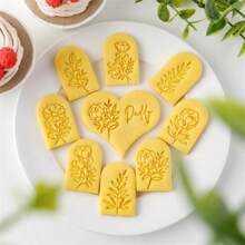 Spring Collection Leaf And Flower-Shaped Mold Set, Polymer Clay Stamp Kit, Materials, DIY Jewelry Pendant Making Clay Art - White - View 9