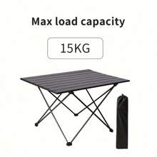 Ubravoo Outdoor Ultra-Light Track-Style Aluminum Folding Table For Campers, Backpackers,Trippers - Portable Compact Desk With Anti-Wear Surface (Large/Medium/Small, Black Frame) - màu đen - Xem 3