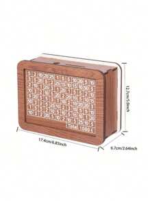 1 pezzo Salvadanaio di design fai-da-te, accessorio per la decorazione della casa, salvadanaio in legno riutilizzabile adatto per la pianificazione dei numeri, decorazione della casa, festa del papà, festa della mamma, regalo per amici, regalo per il ragazzo/ragazza, regalo per la famiglia, regalo per l insegnante, regalo per i colleghi, regalo di Ognissanti, regalo di Natale (colore e stile casuali)