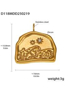 1pc Unique Stainless Steel DIY Pendant, Multiple Designs Available, Suitable As A Creative Gift For Friends