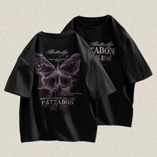 Butterfly Rebirth From The Fire Unisex Basic Cotton T-Shirt - Black - View 1