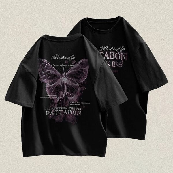 Camiseta Básica Unissex Algodão Butterfly Rebirth From The Fire