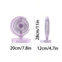 1 pieza Nuevo ventilador de escritorio USB ligero de verano con luz, ventilador de mesa portátil mini para hogar/oficina/coche, morado/verde - Multicolor - Ver 14