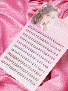 Set de 200 clusters de pestañas postizas de C-Curve AYRMILLA de 3-6mm, de 10 filas, de capacidad natural grande con punta de cruz, aptas para fiestas, interpretación de roles, bodas, festivales y reuniones diarias de trabajo. Pestañas postizas esponjosas, suaves, desordenadas y dramáticas de 5D de pelo de visón negro, cortas, gruesas y sueltas, kit de extensión de pestañas