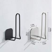 1/2/4 Pcs Stainless Steel Sink Sponge Holder, Self-Adhesive Dish Drying Rack, Dishrag Ball Filter Sink Cover Storage Rack, Kitchen Wall-Mounted Hanging Hook Storage Rack, Stainless Steel Hooks, Suction Cup Hooks Suitable For Kitchen, Bathroom, Door, Wall, Boho Style, Easy To Install, Home And Kitchen Storage Accessories
