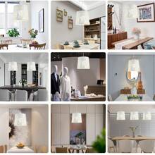 Accessori per paralume di lampada in metallo tagliato al laser con motivo forestale, per lampade a sospensione e da tavolo