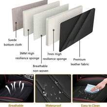 5 Seat Car Seat Covers Faux Leather Seat Covers Full Set Waterproof Universal For Car Sedan SUV Truck Front & Rear Seat Cushion Protector With Back Big Storage Bag - Black/Red - View 5