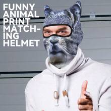 Four Seasons Sun Protection Cycling Balaclava Seaside Play Animal Print Mask 3D Cat Digital Print Running Biking Head Mask Party Mask - Multicolor - View 4