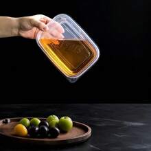 1 Set Stackable Food Storage Container With Lids - Reusable, Plastic Lunch Box, Suitable For Grains, Meat, Fruits And Vegetables - Dishwasher And Microwave Safe - Pink - View 6