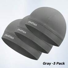 3 pezzi/1 pezzo Cappelli leggeri e traspiranti con design a teschio PHMAX, cappelli da sole da ciclismo estivi, adatti per la corsa, colore nero