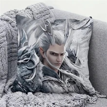2025 New Movie Nezha 2 Anime Plush Pillow, Cute Cartoon Nezha, Ao Guang, Ao Bing Decorative Cushion For Sofa, Car, Bedroom, 18"X18", Soft & Comfortable, Machine Washable, Creative Cartoon Gift