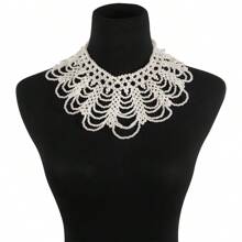 1pc Women's Faux Pearl Collar, Suitable For Formal Occasions