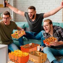 FRUITFUL PARTY. Basketball Party Decorations, 36pcs Basketball Serving Trays Basketball Popcorn Tray Basketball Food Trays For Basketball Birthday Party Decorations, Basketball Snack Trays For Basketball Decor - Multicolor - View 5