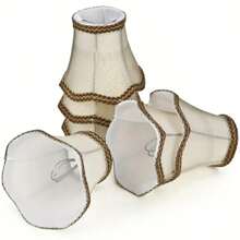 3pcs/6pcs Hand CraftedSmall Mini Lamp Shade, 3.15" Top X 5.12" Bottom X 4.72" High, Clip On Lamp Shade, Fit For Droplight Wall Lamp Candle Chandelier Small Table Lamp Lamp Shade, For Pointed Bulb Light Sources, Durable Home Living Room Lighting Shades, Lighting Accessories - Elegant And Natural Lighting Solution, Home Decor, Gift For Family And Friends - Multicolor - View 7