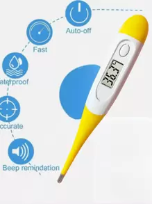 1 Pezzo Termometro per adulti, termometro digitale orale per la febbre che si legge in 10 secondi. Disponibile in più colori, materiale morbido e confortevole. Pratico da trasportare, adatto all'uso domestico o per i viaggi
